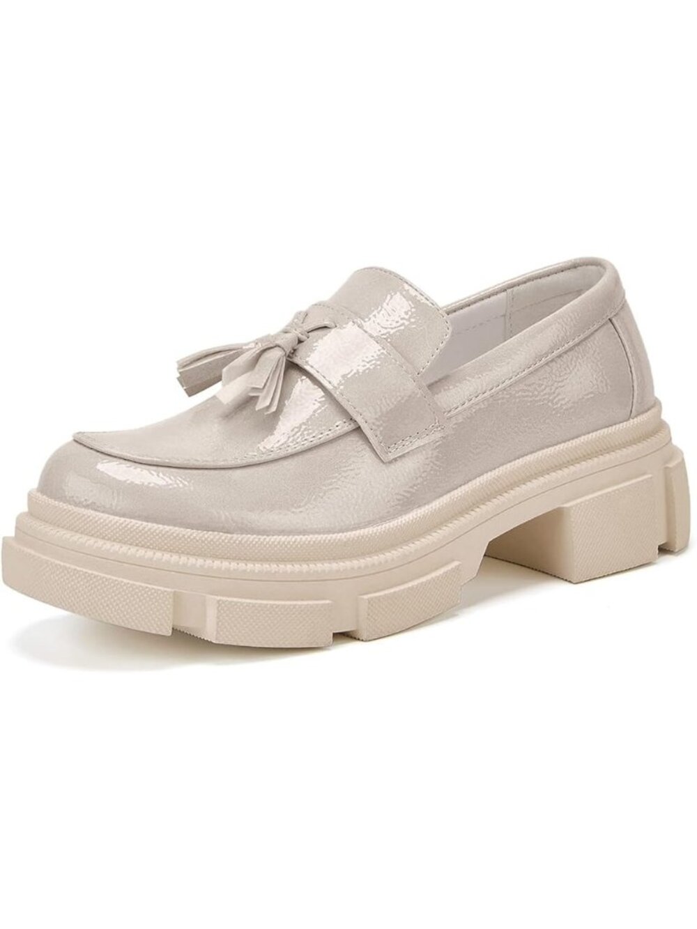 Tinstree Size 5 Loafers Platform White Tassel Chunky Lug Sole Shoes Womens